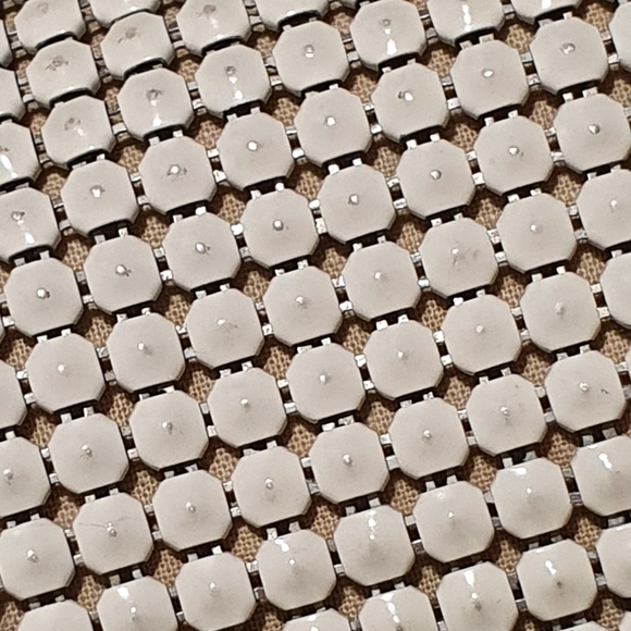 🤎 1968 Vintage GLOMESH White Evening Bag 🤎 - Picture 3 of 6